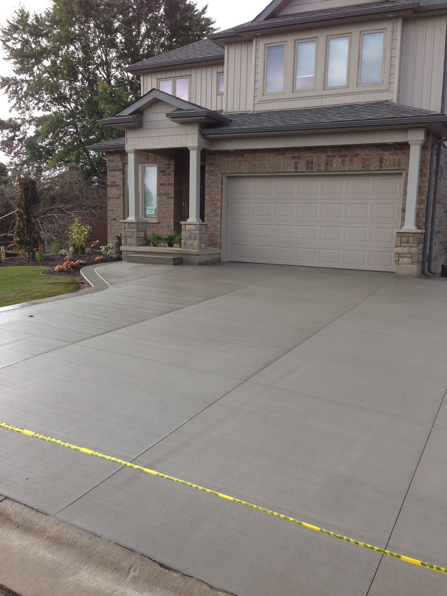 Concrete driveway
