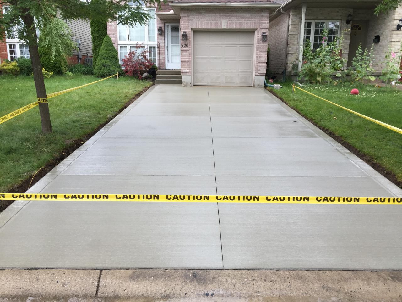 Concrete driveway